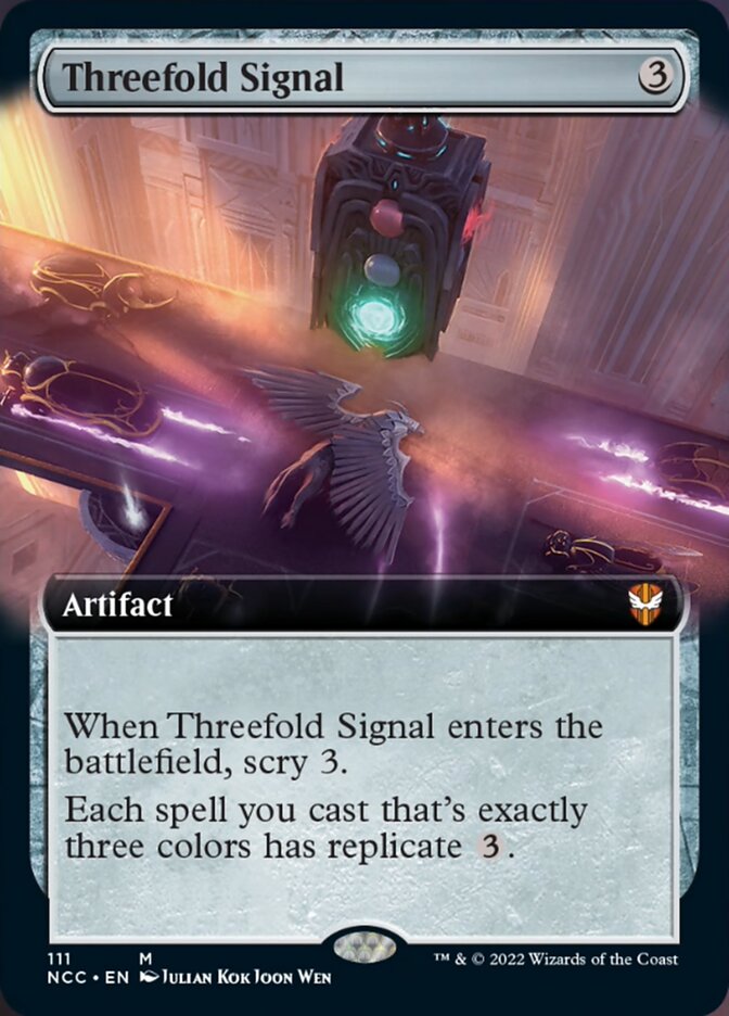 Threefold Signal (Extended Art) [Streets of New Capenna Commander] | The CG Realm