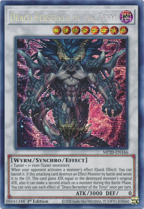 Draco Berserker of the Tenyi [MP20-EN166] Prismatic Secret Rare | The CG Realm