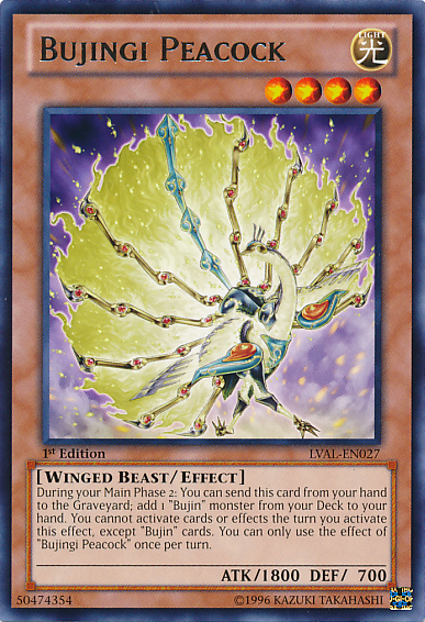 Bujingi Peacock [LVAL-EN027] Rare | The CG Realm