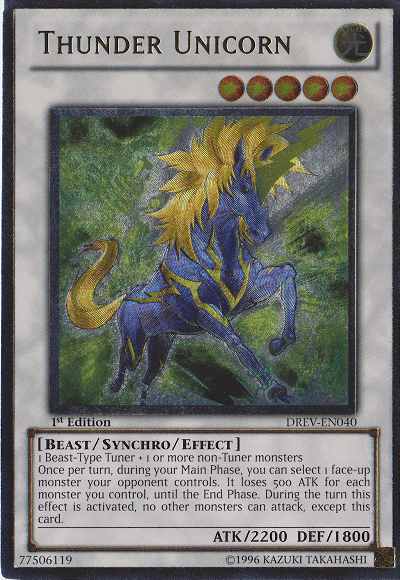 Thunder Unicorn [DREV-EN040] Ultimate Rare | The CG Realm