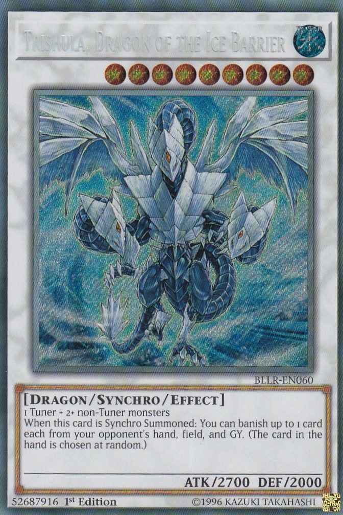 Trishula, Dragon of the Ice Barrier [BLLR-EN060] Secret Rare | The CG Realm