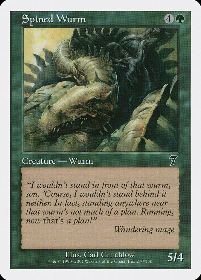 Spined Wurm [Seventh Edition] | The CG Realm