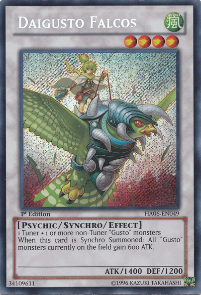 Daigusto Falcos [HA06-EN049] Secret Rare | The CG Realm