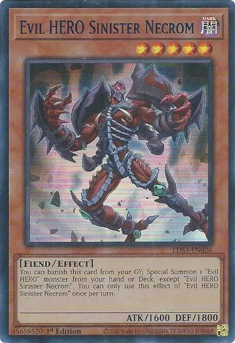 Evil HERO Sinister Necrom (Blue) [LDS3-EN026] Ultra Rare | The CG Realm