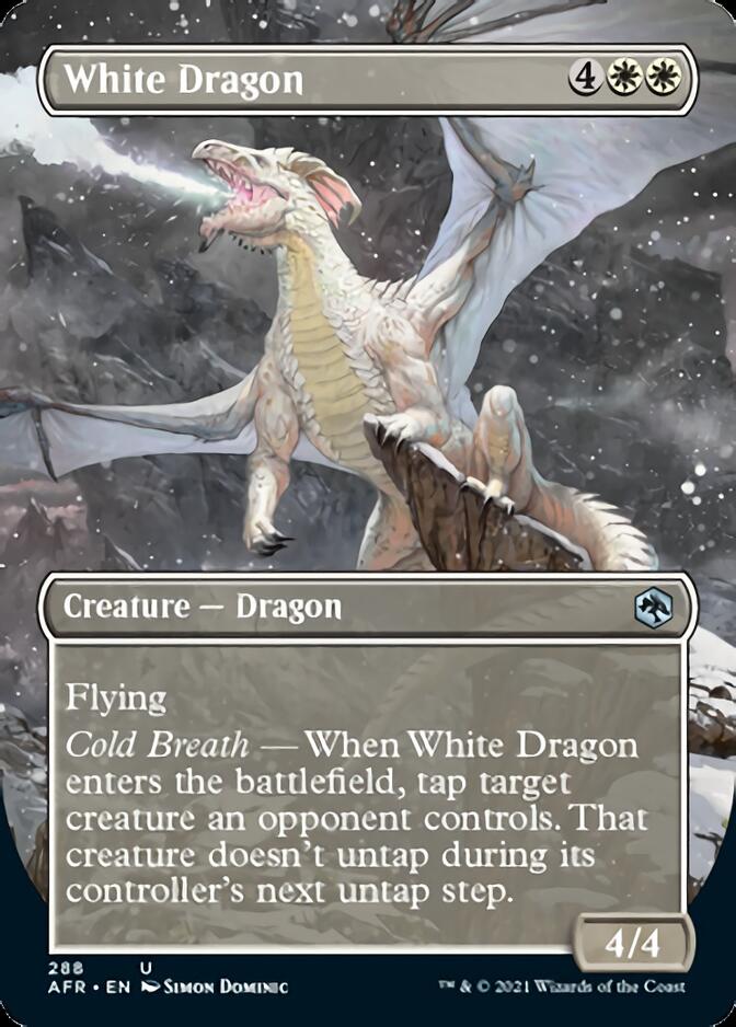 White Dragon (Borderless Alternate Art) [Dungeons & Dragons: Adventures in the Forgotten Realms] | The CG Realm