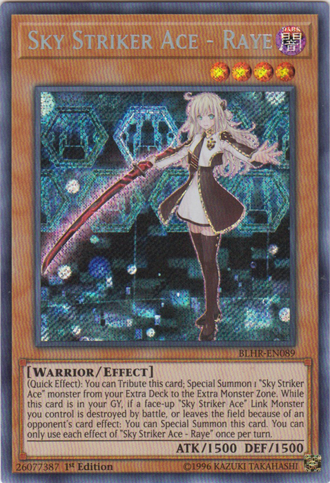 Sky Striker Ace - Raye [BLHR-EN089] Secret Rare | The CG Realm