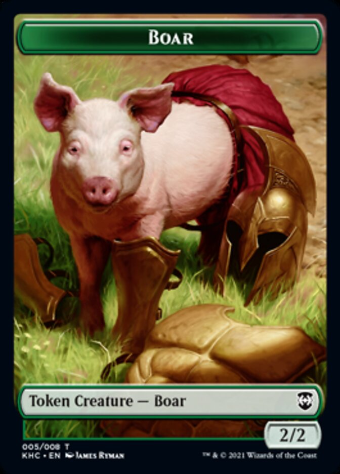 Boar Token [Kaldheim Commander Tokens] | The CG Realm