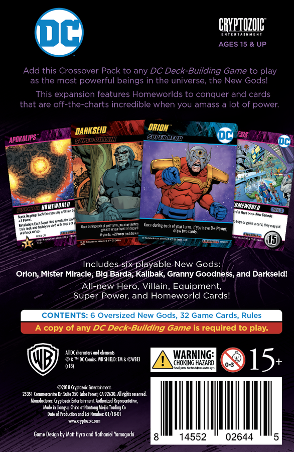 DC Comics Deck-Building Game: Crossover Pack 7 – New Gods | The CG Realm