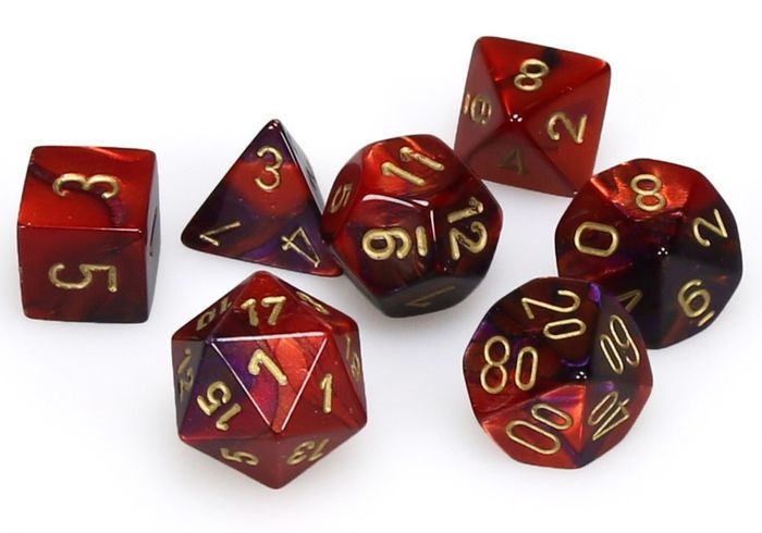 MINI GEMINI 7-DIE SET PURPLE-RED/GOLD | The CG Realm