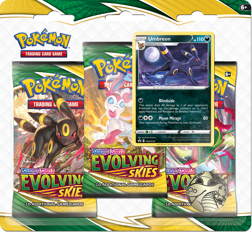 POKEMON SWSH7 EVOLVING SKIES 3PK BLISTER Umbreon | The CG Realm